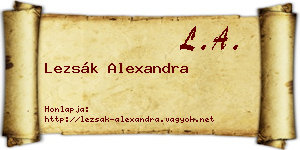 Lezsák Alexandra névjegykártya