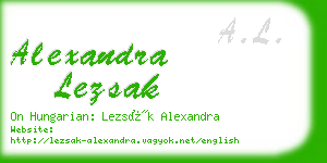 alexandra lezsak business card